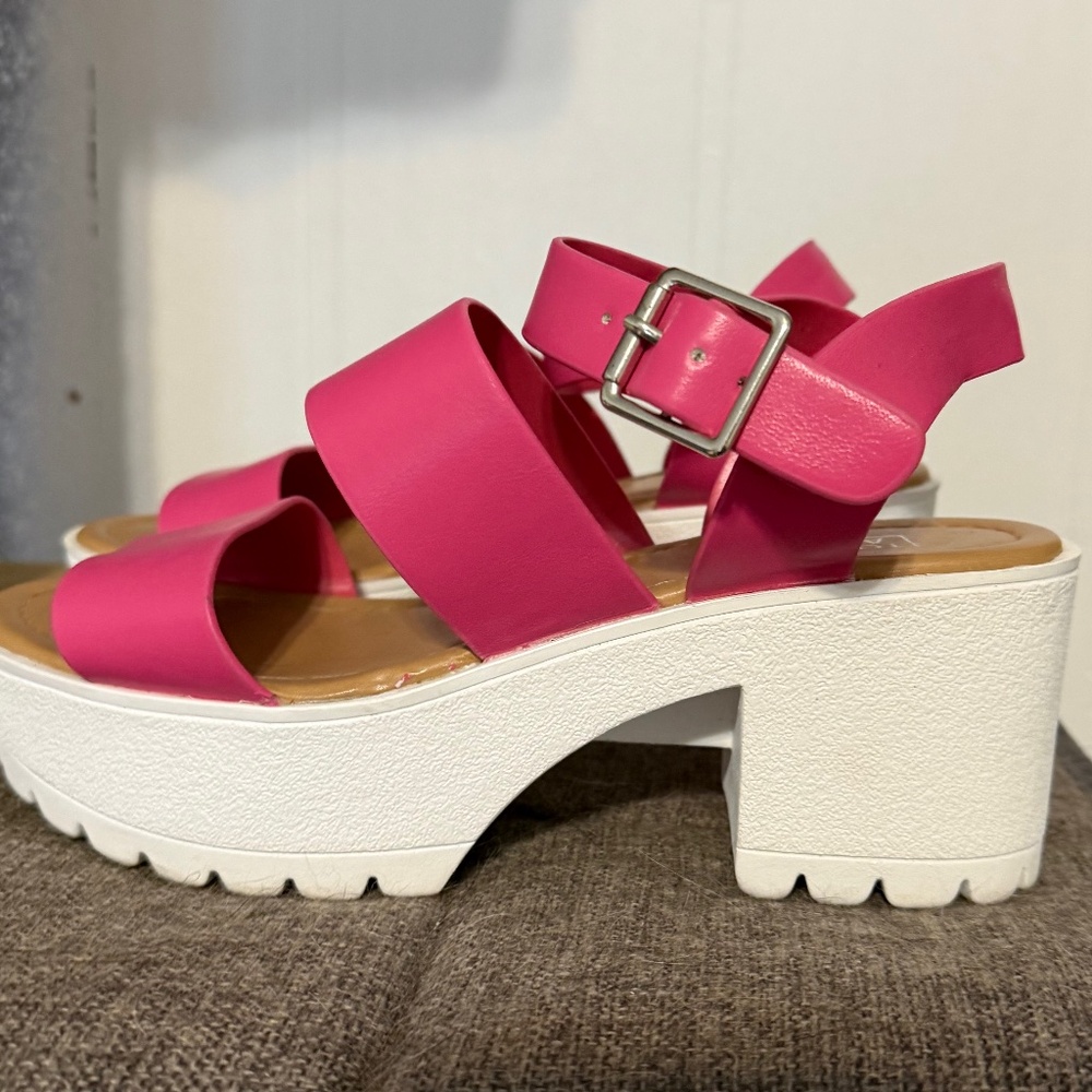 Pink Platform Sandals - Picture 3 of 8